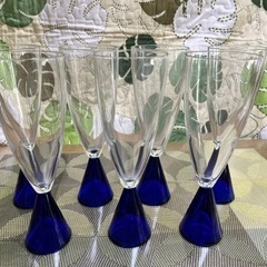 sasaki crystal  ビアグラス　中古　７脚セット