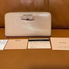 カード、タグ付★松屋銀座購入 正規品★MIUMIU 長財布 ピン...