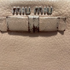 カード、タグ付★松屋銀座購入 正規品★MIUMIU 長財布 ピンクベージュの画像