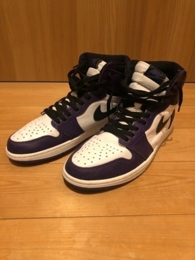 値下げ!　エアジョーダン1 コートパープル ナイキスニーカー