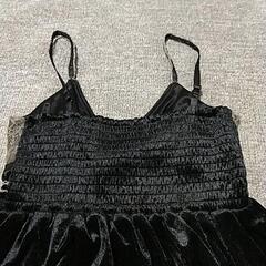 【お渡し完了】axes 黒ベロア キャミワンピースの画像