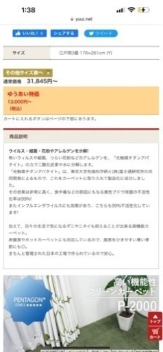 6畳カーペット 大型 