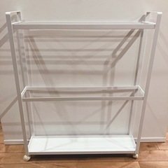 【超美品】山崎実業 tower 収納付きバスタオルハンガーの画像