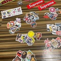 supreme NIKE stussy ステッカー キーホルダー　aiwaノベルティ全部まとめての画像