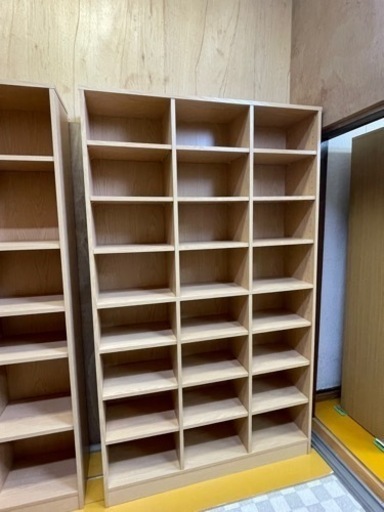 【リサイクルサービス八光　配達・設置OK】ナチュラル木目　本棚　幅113.5