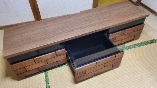 【値下げ】テレビ台 ニトリ ローボード(ブロリック4 176CK MBR)中古美品 引き取り限定