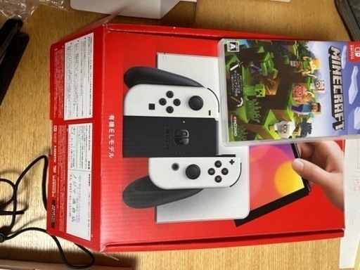 ノジマ3年保証加入 画面新品 任天堂Switch 有機EL ホワイト本体　美品