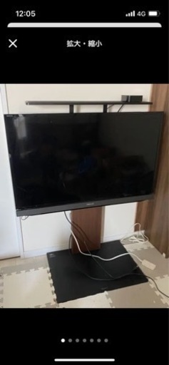REGZA 42型　壁掛け風テレビ台　テレビ上ラック