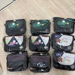 鬼滅の刃風　和柄ショルダーバッグの画像