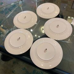 WEDGWOOD ウェッジウッド 20cm 5枚セット WILD STRAWBERRY ワイルドストロベリー プレート●BA01N068の画像