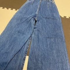 【新品】GU ワイドデニムパンツ Sサイズの画像