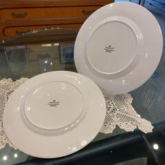 WEDGWOOD ウェッジウッド 27cm 大皿 2枚セット WILD STRAWBERRY ワイルドストロベリー プレート●BA01N070の画像