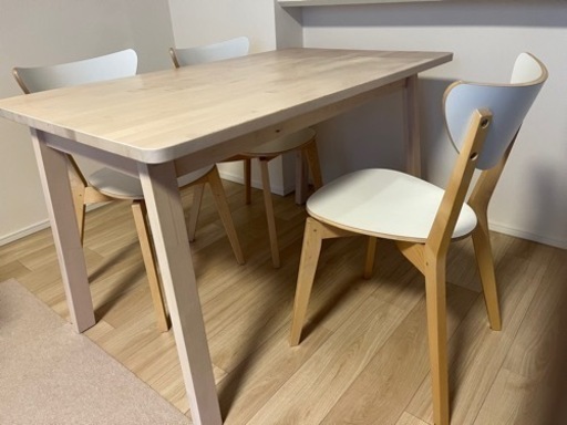 【買い取り決定】IKEA ダイニングテーブル、チェア2脚