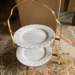 受け渡し完了　パーティースタンド　お皿2枚付き　未使用品