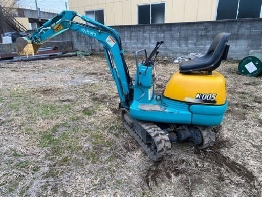 クボタ ミニユンボ K-005-3状態良好、アワーメーター589h