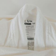 3/12日までに引取り希望　IKEA　ROCKÅN ロッコン バスローブ, ホワイト, S/M　900円　新品　岡崎　安城　豊田　刈谷　蒲郡市　豊橋市　豊川市　西尾市　知立市　幸田町の画像