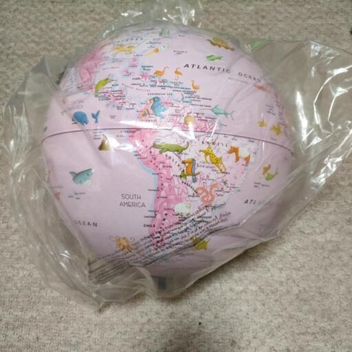 新品未使用　地球儀　英語　ピンク