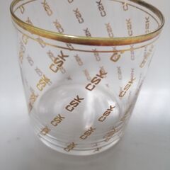 CSK　グラス　４個　透明　金の画像