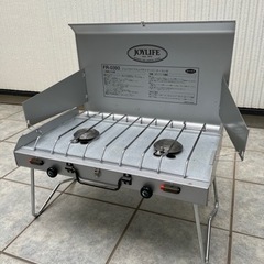 コンパクトツーバーナーコンロ　ジョイライフ