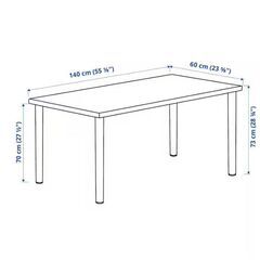 3/12日までに引取り希望　IKEA　LAGKAPTEN ラグカプテン / ADILS オディリス デスク, ホワイト, 140x60 cm　2000円　岡崎　安城　豊田　刈谷　蒲郡市　豊橋市　豊川市　西尾市　知立市　幸田町の画像