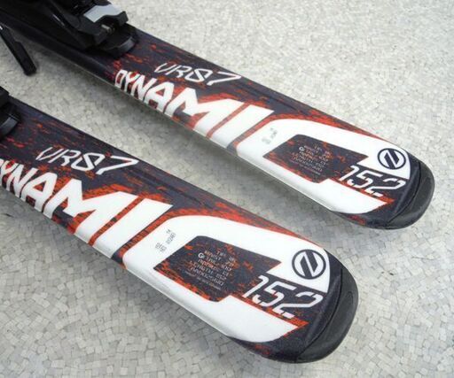 DYNAMIC 152cm カービングスキー VR07 ブラック×レッド 調整