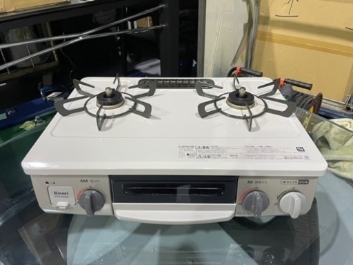 【美品】リンナイ グリル付ガステーブル 都市ガス 2021年製 RTE340BEL ガスコンロ テーブルコンロ Rinnai
