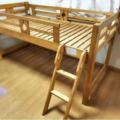 ☆お引き取り限定☆木のロフトベッド