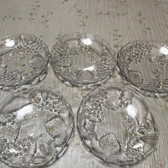 《 差し上げます 》☆中古品☆ ガラス平皿