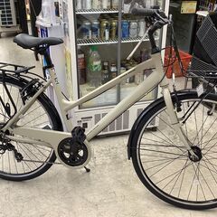 自転車 OFFICE PRESS ALUMINIUM6061 HYDRO FORMING 28インチ フレームサイズ510 変速あり ライトグレー【ユーズドユーズ名古屋天白店】 J2416