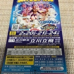 木下大サーカス立川入場券2枚
