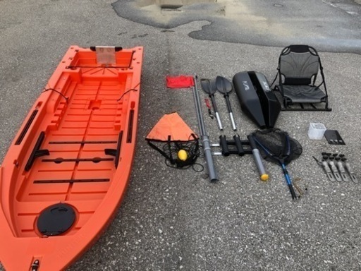 ハンターカヤック　2馬力ボート　フルセット