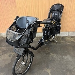 格安出品‼️  20インチ 子供乗せ 電動自転車 Panasonic ギュットミニ  前後タイヤ交換済み✨ チャイルドシート無料❗️ 3人乗り 自宅引き取り割引き⭕️ の画像