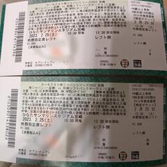 WBC 侍JAPAN 宮崎キャンプチケット２枚連番　 2月25日（土）