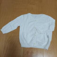 【80cm】ホワイト　カーディガン　COMME CA ISM