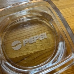 PEPSI クリアガラス灰皿　の画像