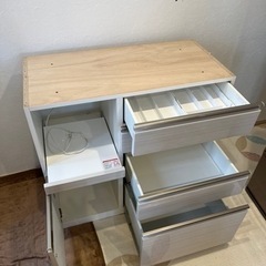 値下げしました！　ニトリ　キッチンボード　食器棚　ポスティアN 美品の画像