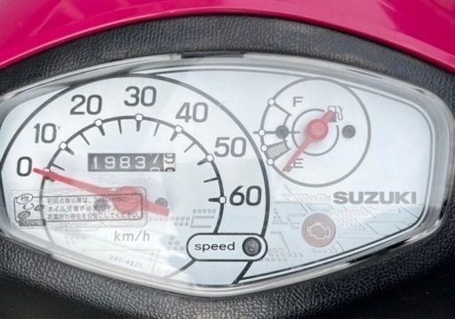 495.  動画あり　高年式　スズキ　レッツ　現行型　原付　バイク　50cc   車体