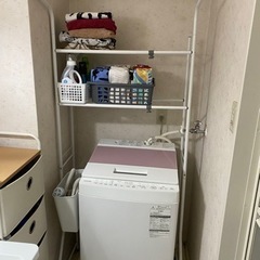 【決まりました】洗濯機(2017製)と洗濯機ラックの画像