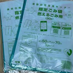 蓮田　白岡　指定ゴミ袋　燃えるゴミ用30L　10枚×2袋