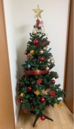 クリスマスツリー☆2m☆ライト飾り付き☆
