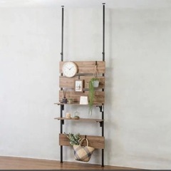 売:ニトリ つっぱり棚 ラックカエサル ブラウン 80cm