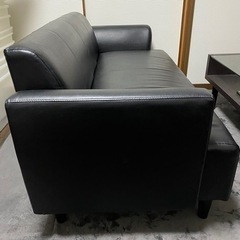 【無料】IKEA イケア 2人掛けソファー 椅子 ブラック 引越し 新生活【引き取り限定】の画像
