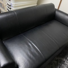 【無料】IKEA イケア 2人掛けソファー 椅子 ブラック 引越し 新生活【引き取り限定】の画像