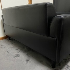 【無料】IKEA イケア 2人掛けソファー 椅子 ブラック 引越し 新生活【引き取り限定】の画像