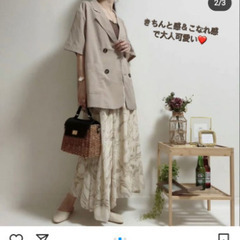 未使用 マーブル柄スカート ウエストゴムで履きやすいの画像