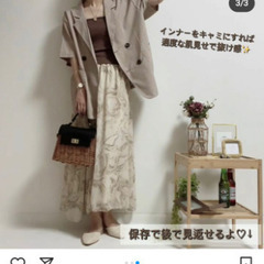 未使用 マーブル柄スカート ウエストゴムで履きやすいの画像