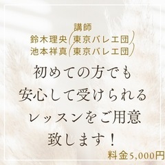 (無料)大人のためのバレエ。オープンクラスの画像