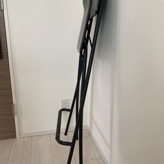 IKEA FRANKLIN フランクリン バースツール 背もたれ付き 折りたたみ式, ブラック/ブラック, 74 cmの画像