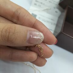 【未使用】agete ダイヤ　0.1ct シークレットセッティング　ネックレスの画像