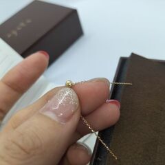 【未使用】agete ダイヤ　0.1ct シークレットセッティング　ネックレスの画像